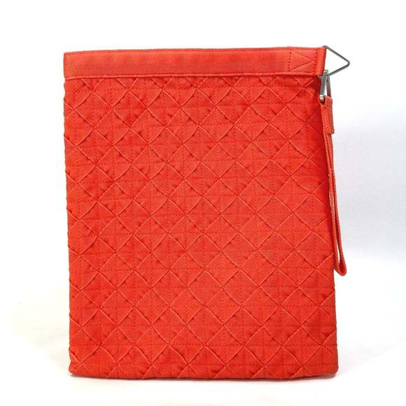 BOTTEGA VENETA Orange Intrecciato Pouch